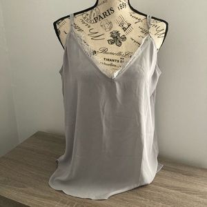 Satin lace tank top size large